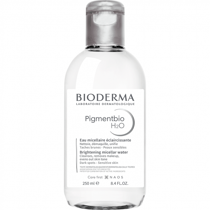 میسلار واتر ضد لک و روشن کننده بایودرما مدل PIGMENTBIO H2O حجم 250 میل