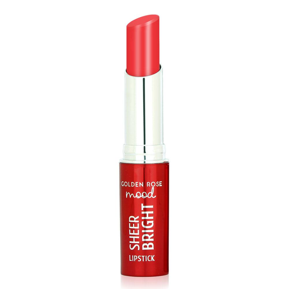 رژ لب جامد شفاف و براق گلدن رز Mood Sheer Bright Lipstick