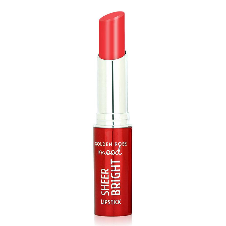 رژ لب جامد شفاف و براق گلدن رز Mood Sheer Bright Lipstick