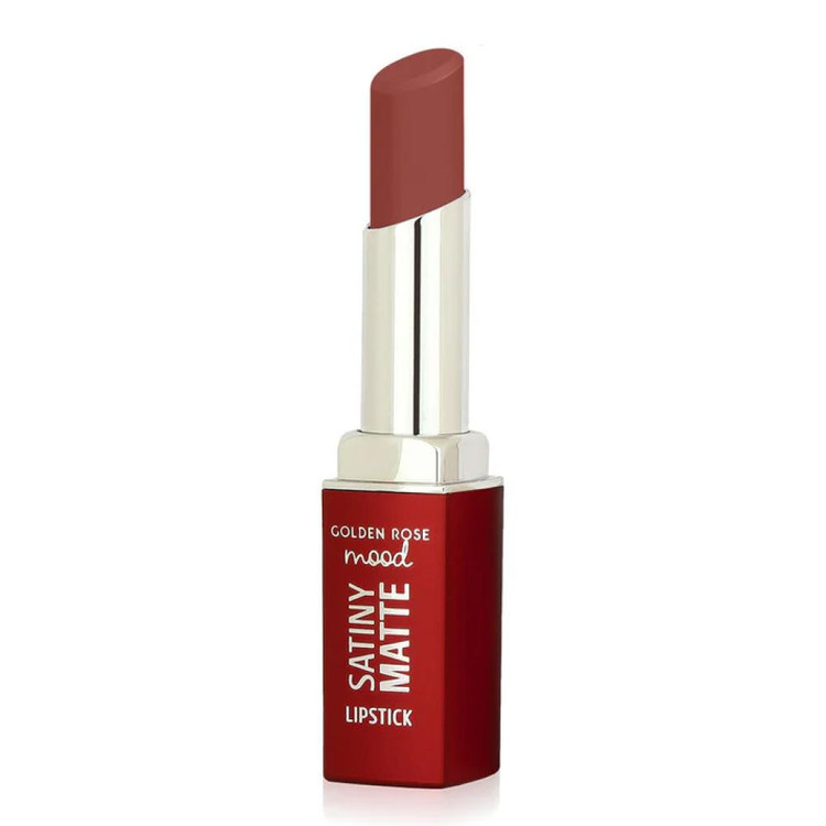 رژ لب جامد مات ساتینی گلدن رز Golden Rose Mood Satiny Matte Lipstick