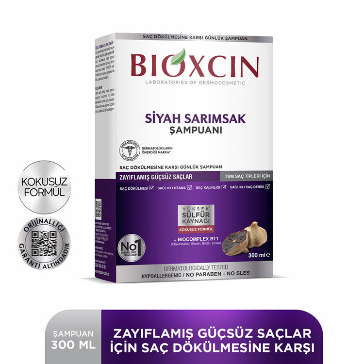 شامپو بیوکسین سیر سیاه (Bioxcin Black Garlic Shampoo)
