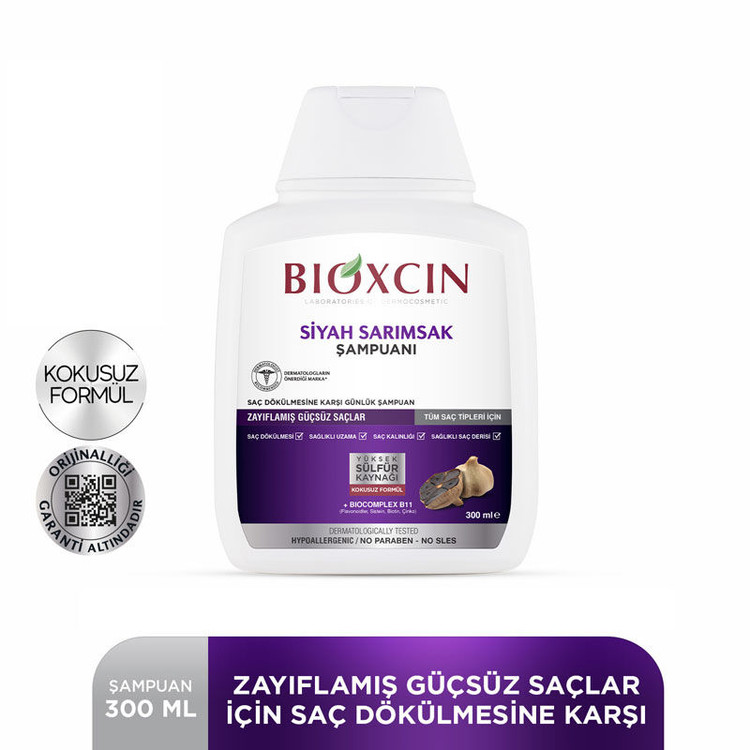 شامپو بیوکسین سیر سیاه (Bioxcin Black Garlic Shampoo)