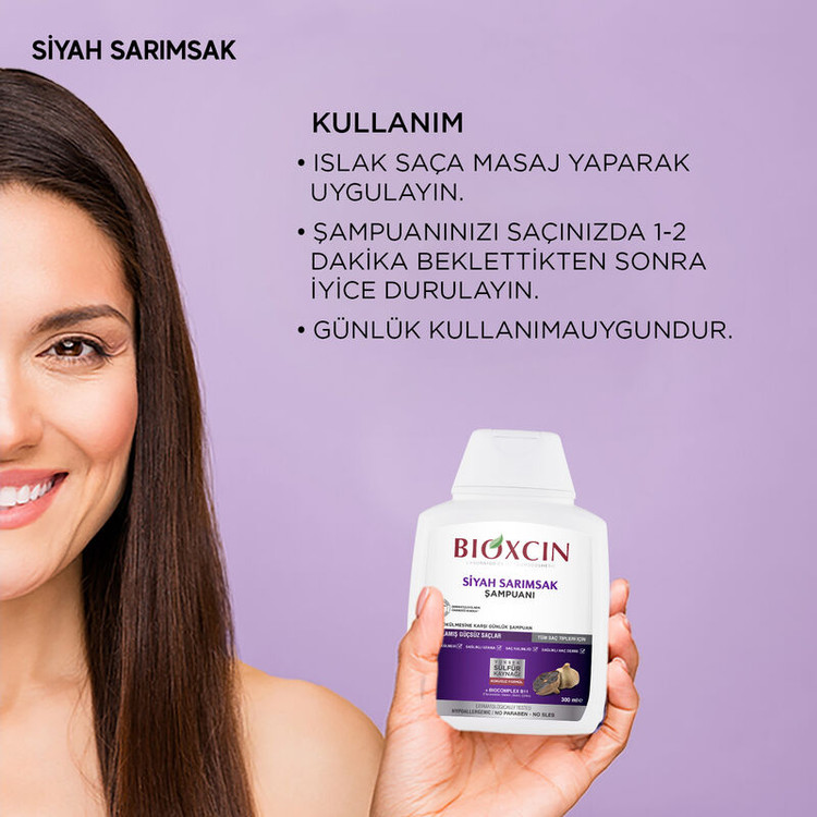 شامپو بیوکسین سیر سیاه (Bioxcin Black Garlic Shampoo)