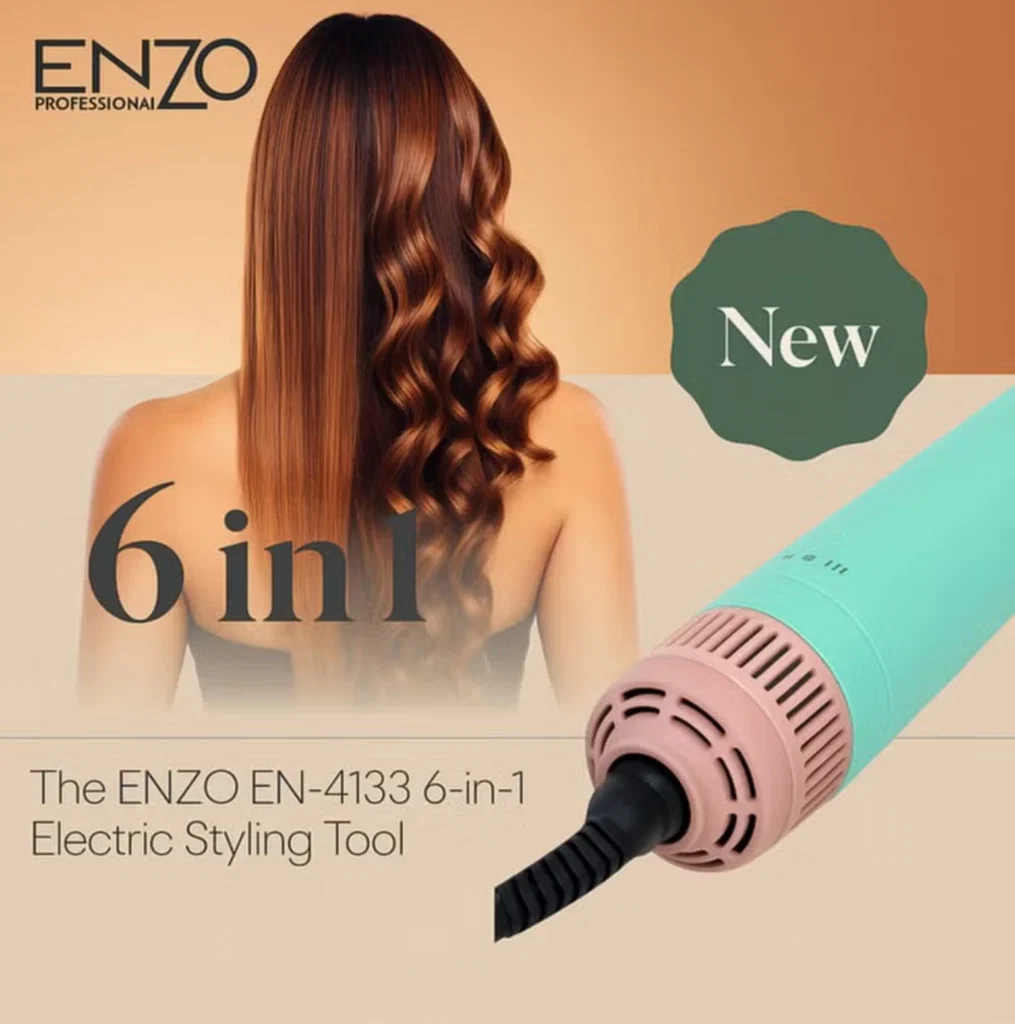 سشوار و مولتیاستایلر 6 کاره انزو ENZO Professional Airwrap Complete Long EN-4133