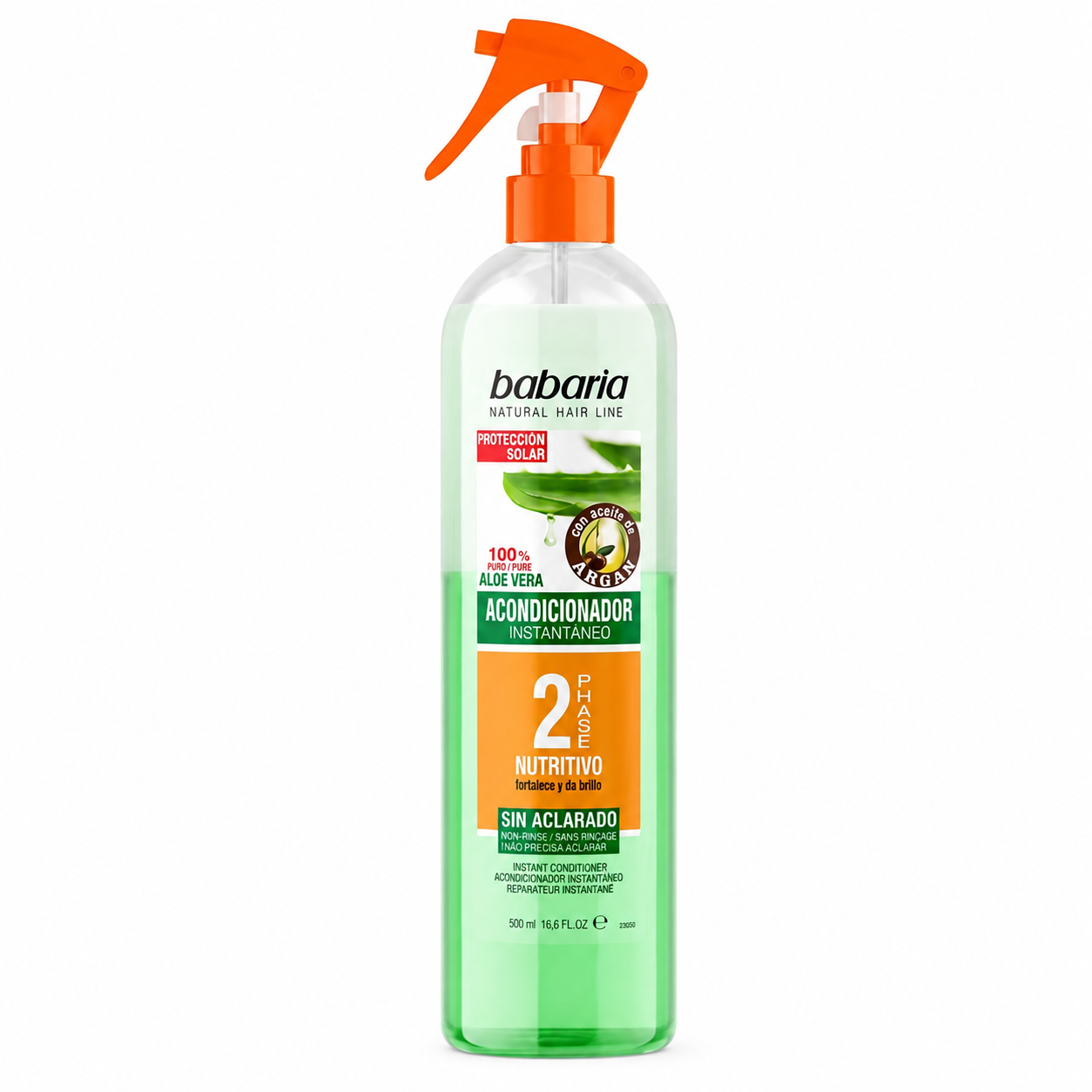 نرم‌کننده دوفاز مو باباریا Aloe Vera و روغن آرگان (500 میل)