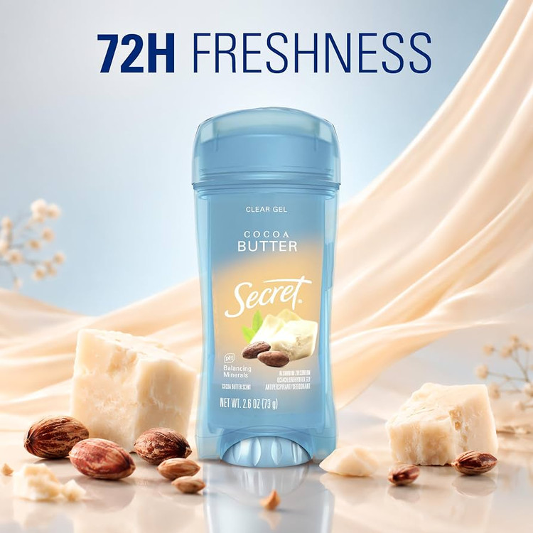استیک ضدتعریق ژلهای سکرت مدل Cocoa Butter – حجم ۷۳ گرم