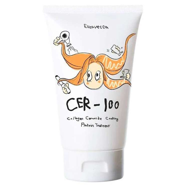 ماسک مو بازسازی و تقویت موهای آسیب دیده الیزاوکا CER-100 مدل Collagen Ceramide Coating Protein Treatment