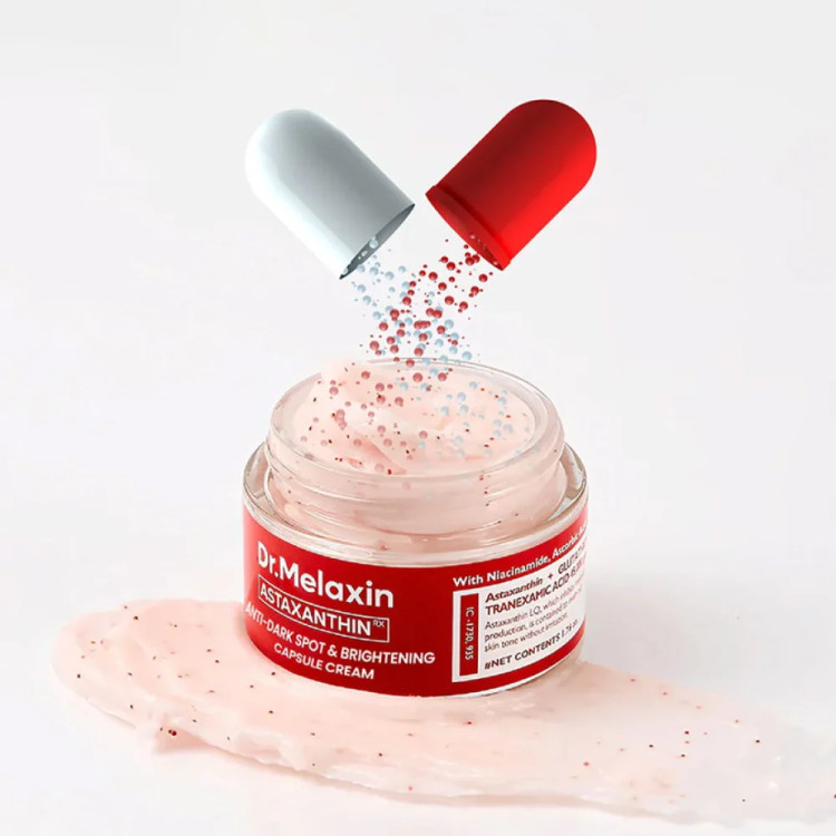 کرم کپسولی ضد لک و روشن کننده دکتر ملاکسین Dr.Melaxin مدل TX-Astaxanthin حجم 50 گرم